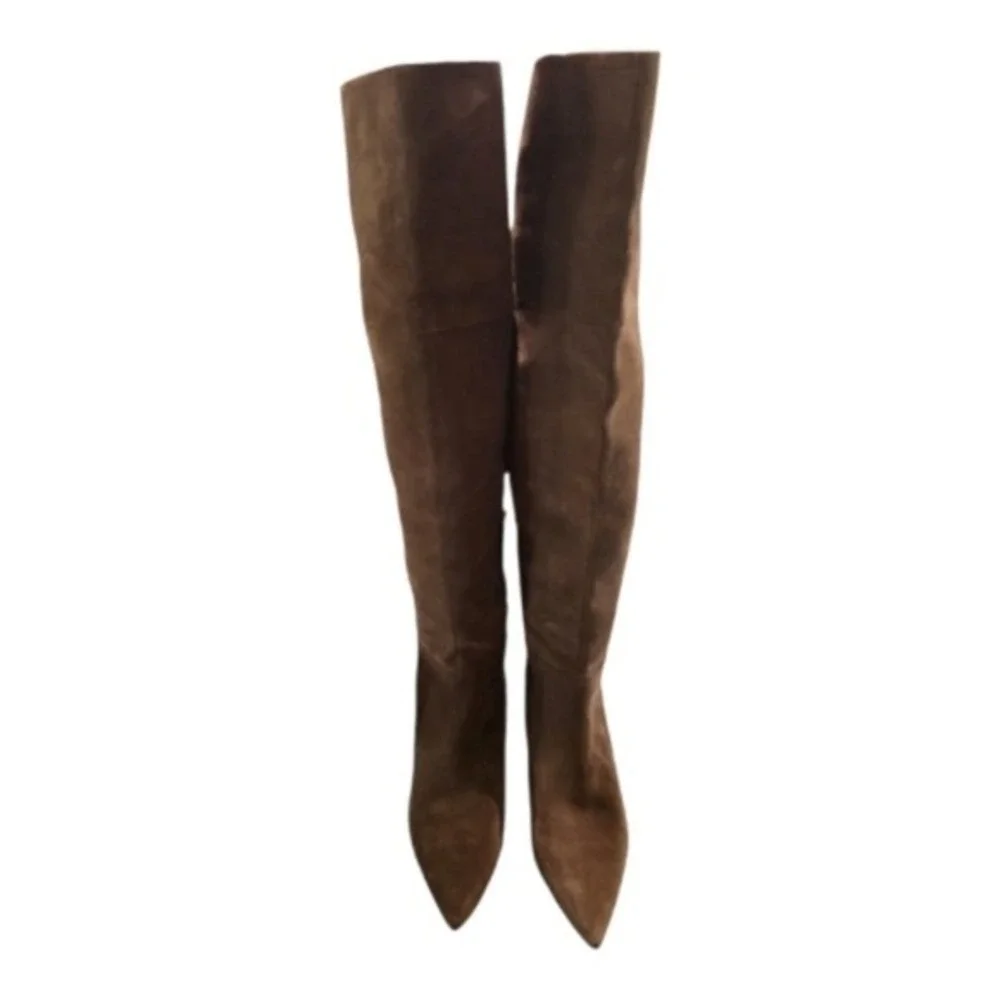 Vince Camuto Camel Brown Suede Leather Iana Over The Knee Boots Size‎ 10 New NC
